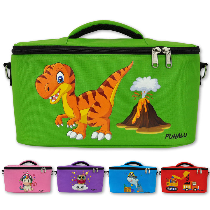 PUNALU Tasche für Toniebox, Platz für 30 Tonies, Ladegerät und Kopfhörer Toniebox Tasche (Dinosaurie