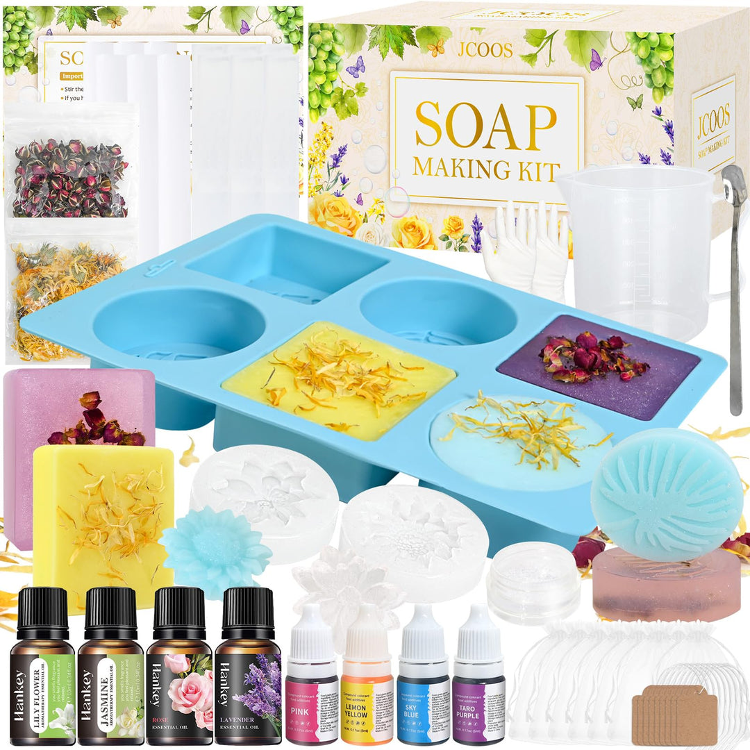 Vezerd Seife Selber Machen, Kreative Bastelset Erwachsene DIY Set | Seifenherstellung mit Seifenform