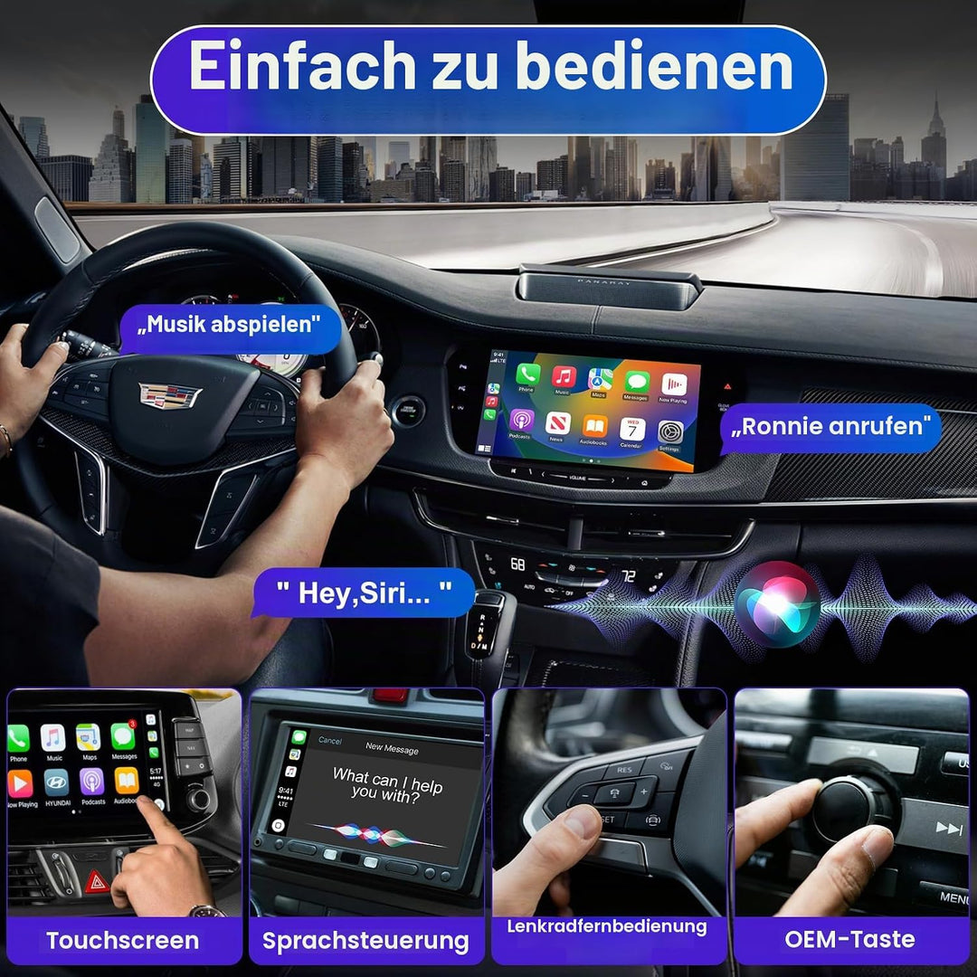 CarPlay Wireless Adapter, 2 IN 1 Wireless Android Auto &amp; Carplay Wireles Adapter, Wandelt Wired CarP