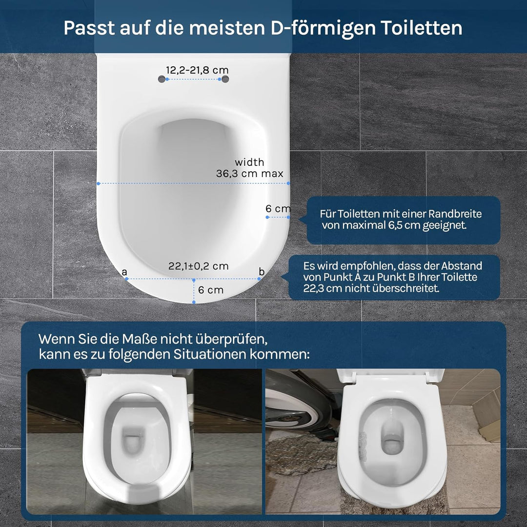 WOLTU WS2543 Klodeckel Wc Sitz Deckel Absenkautomatik, Kunststoff, Fast Fix/Schnellbefestigung, Soft