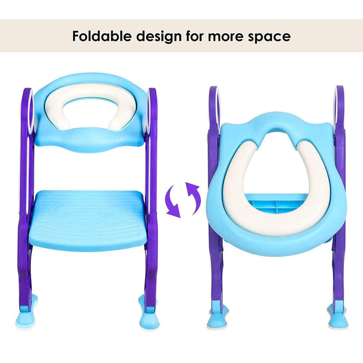 Toilettensitz kinder mit treppe, Faltbar Toilettentrainer Stabilen Rutschfesten, Kinder WC Sitz mit