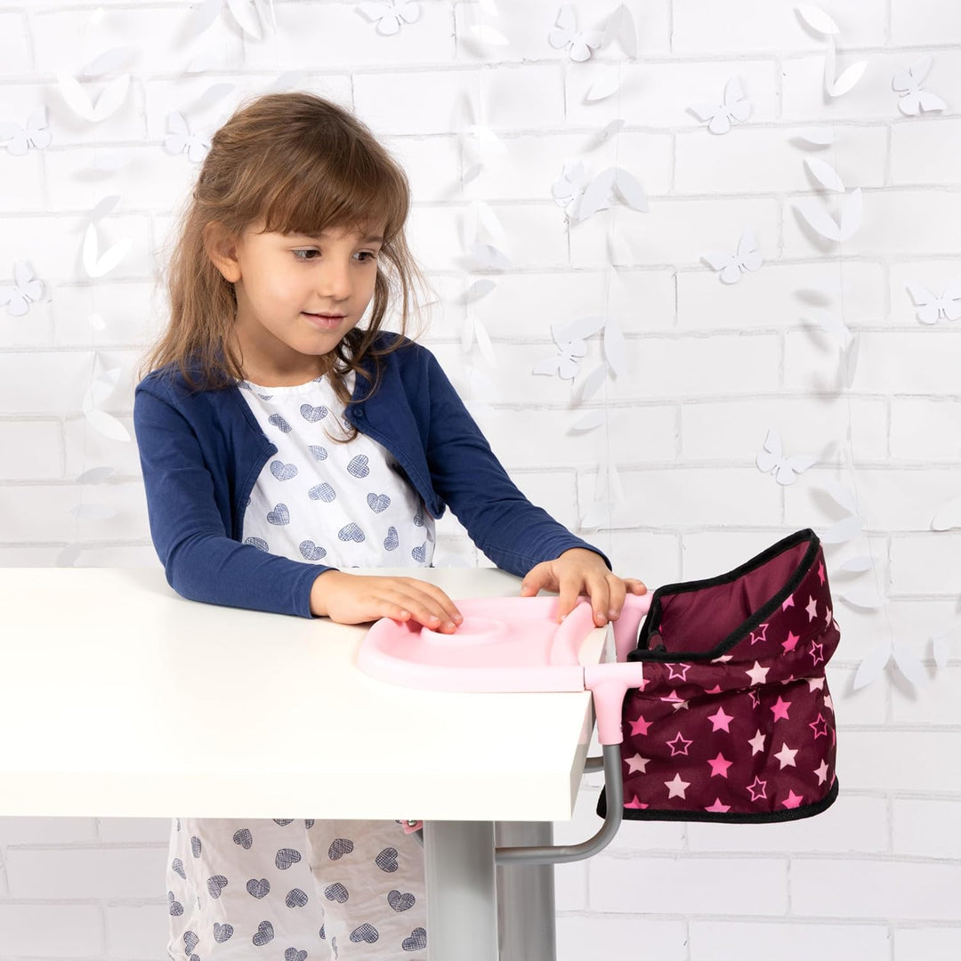 Bayer Design 65923AA Puppentischsitz, Sitz für Puppen mit intergiertem Tablett, für Puppen bis 46 cm