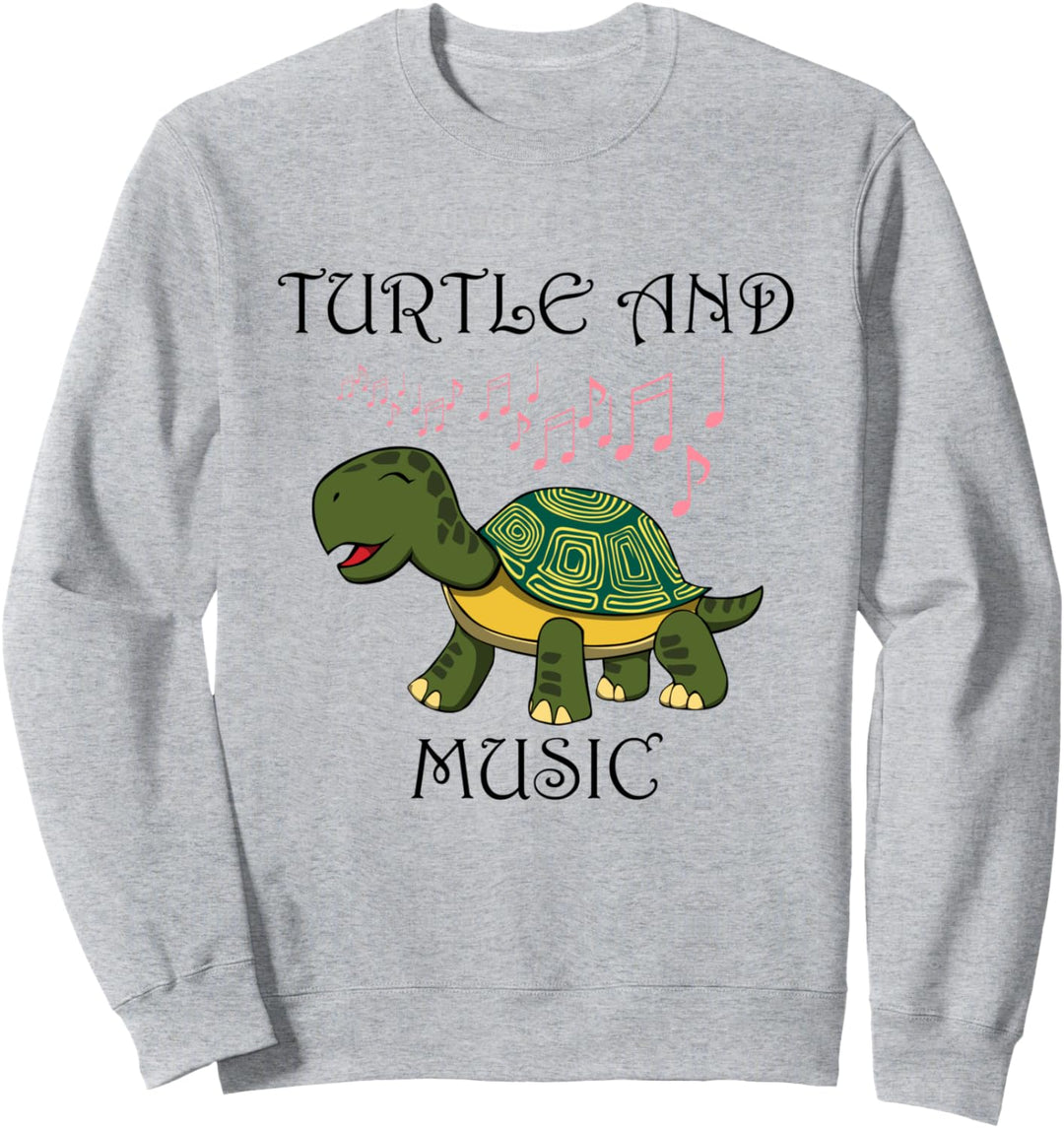 Singende Schildkröte Musikalisch Musiknoten Sweatshirt