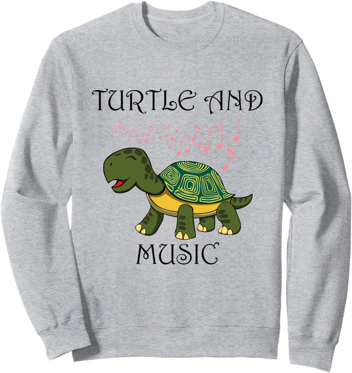 Singende Schildkröte Musikalisch Musiknoten Sweatshirt