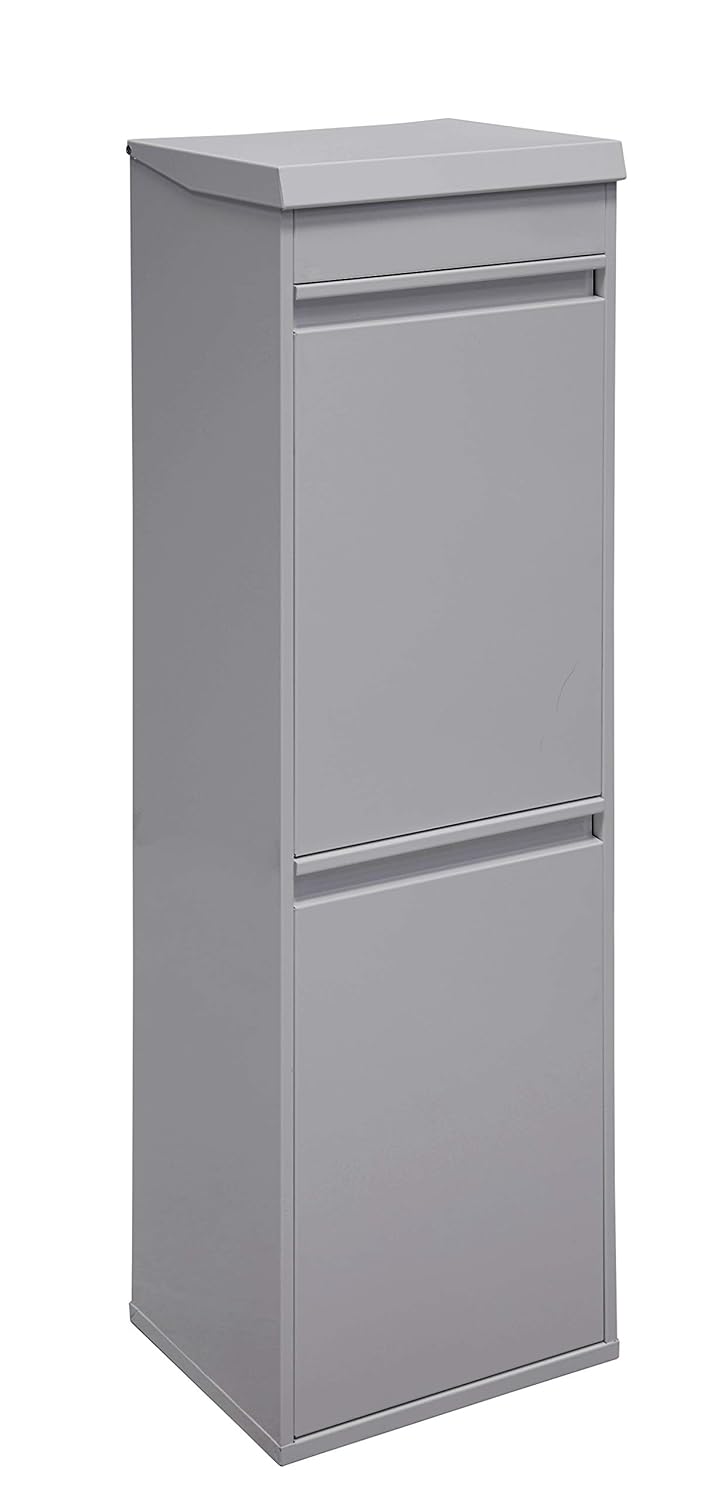 Arregui Top CR222-B Recycling Abfalleimer / Mülleimer aus Stahl mit Aufbewahrungsbox mit Deckel, Mül