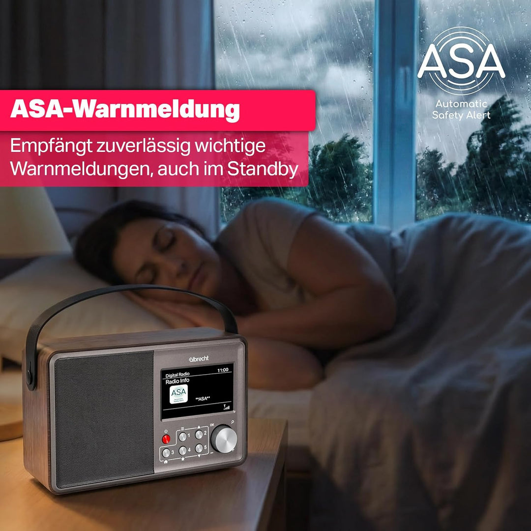Albrecht DR 862 DAB+ Digitalradio mit UKW | intuitive Handhabung | grosse Schriften | aktivierbarer