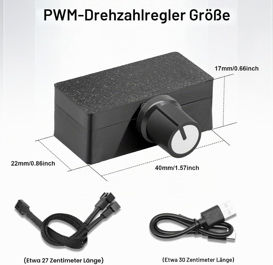 PWM Lüftersteuerung Drehzahlregler mit 4 Draht Lüfterdrehzahlregler, PWM Regler 0-100 % Drehzahlrege