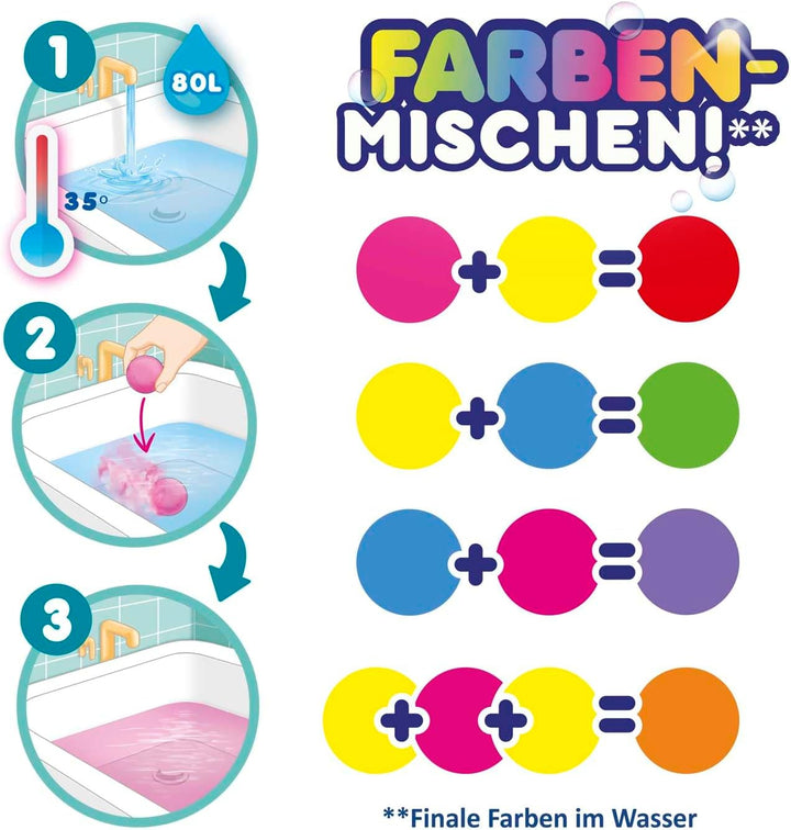 INKEE Toys Badeset - Badespielzeug für Kinder , Badewannenspielzeug Set mit Rutschen, rollenden Ster