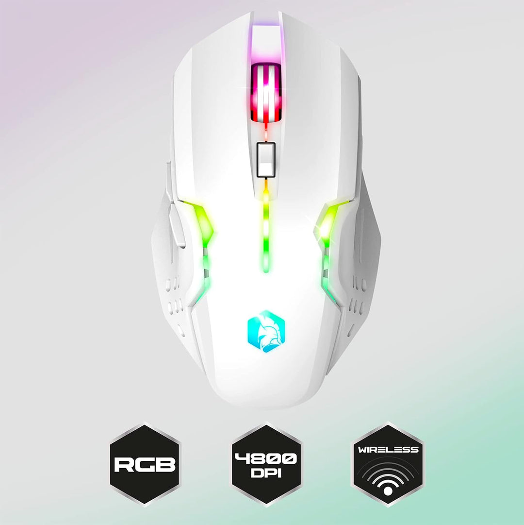 EMPIRE GAMING - RF903 Gaming-Maus, Kabellos 2,4GHz Wireless Wiederaufladbar – LED-Hintergrundbeleuch