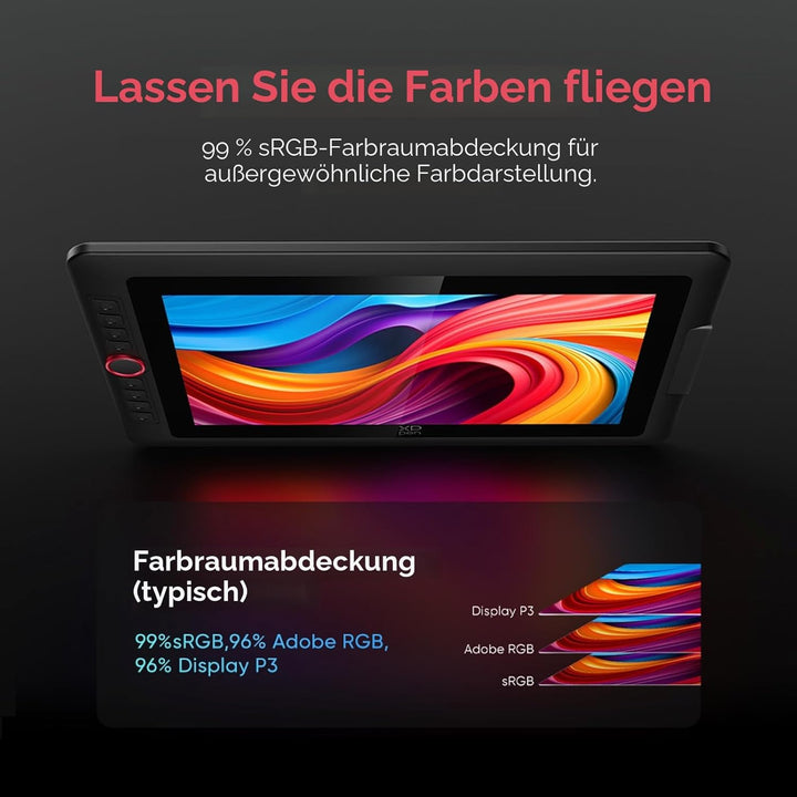 XPPen Artist 15,6 Pro V2 Zeichentablet, 15,4 Zoll Grafikdisplay mit vollständig laminiertem Bildschi