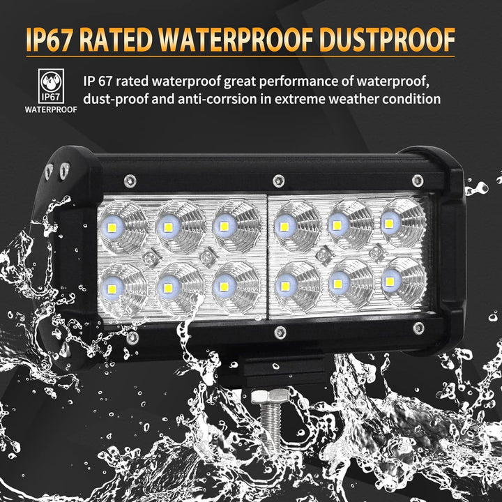 Willpower Led Arbeitsscheinwerfer Bar 18 cm 36W LED Scheinwerfer 12V 24V Flutlicht Zusatzscheinwerfe