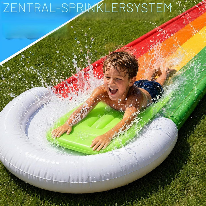 Wasserrutsche Garten für Kinder,Wasserspielzeug Wasserrutschmatte mit 1 Bodyboards,Single Waterslide
