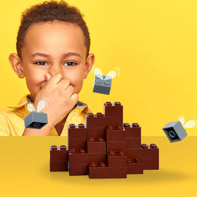 Simba 104114548 - Blox, 500 braune Bausteine für Kinder ab 3 Jahren, 8er Steine, im Karton, hohe Qua
