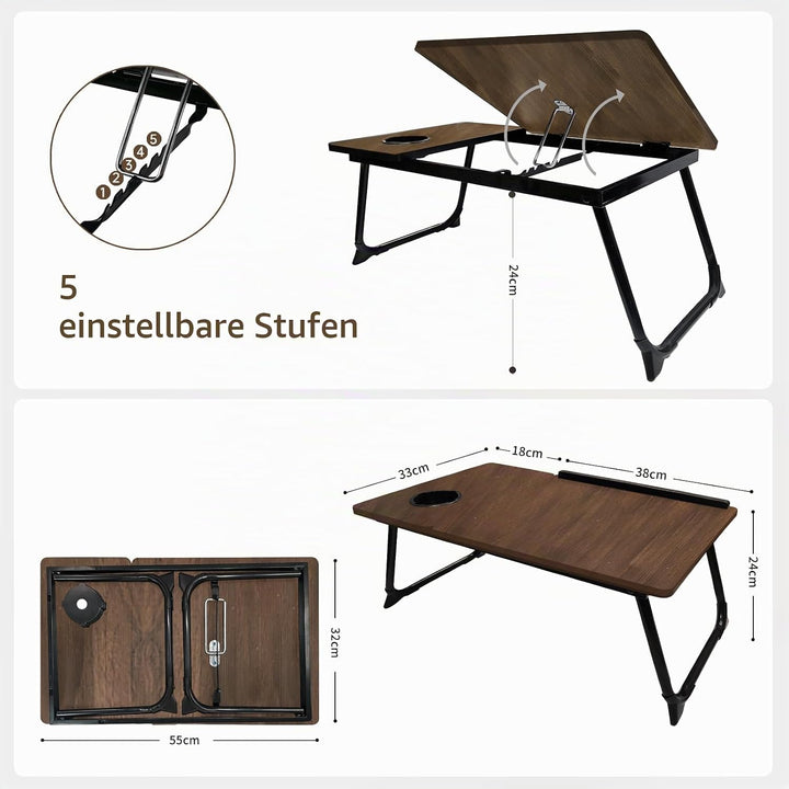 Laptoptisch Bett Klappbar Laptop Betttisch Notebooktisch Bed Table Esstablett Bed Tray FrüHstüCk im