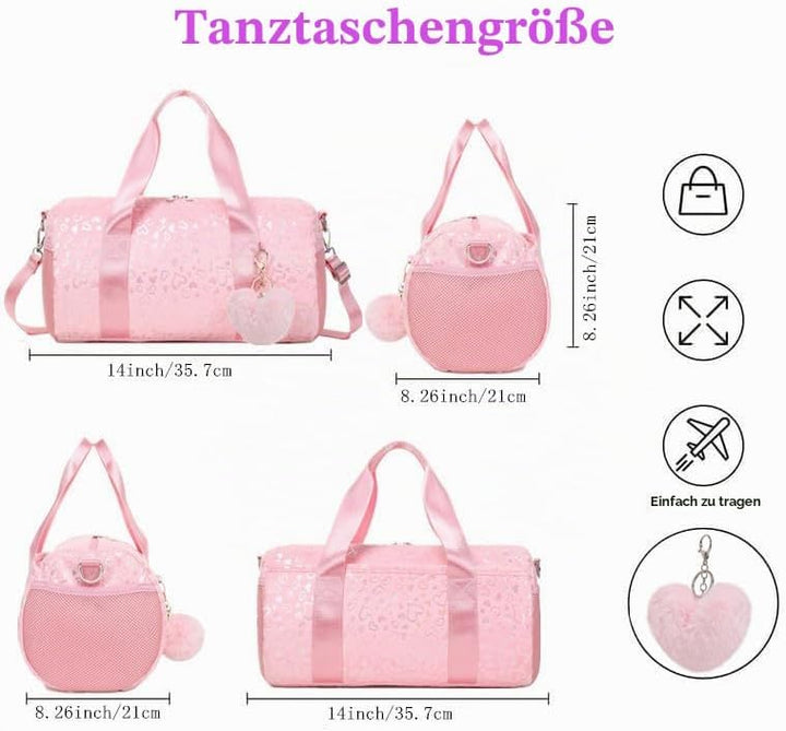 Jumpopack Rosa Balletttasche Mädchen mit Nassfach, Rosa