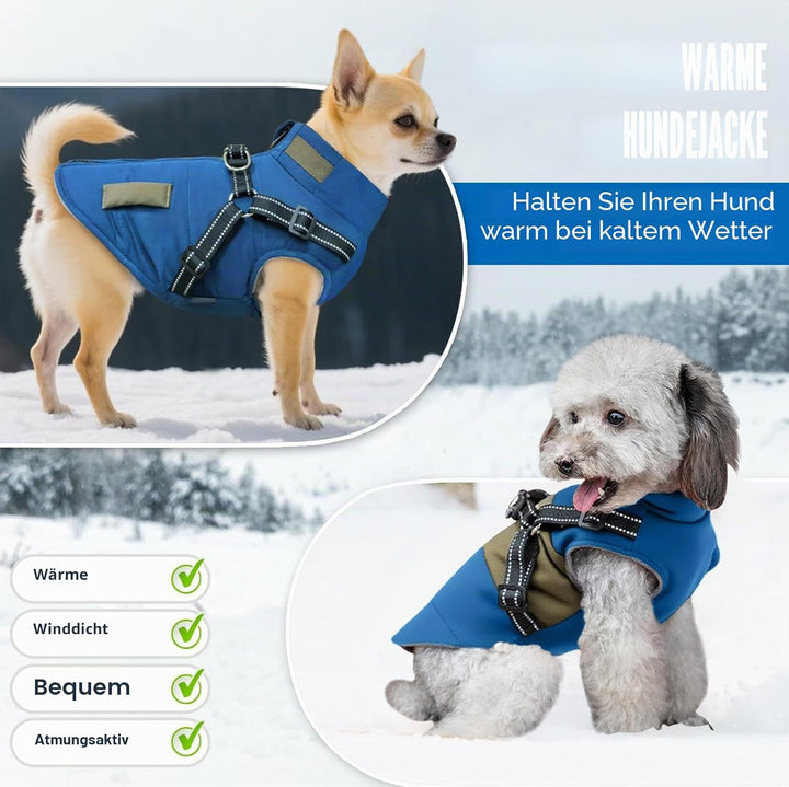 Hunde Winterjacken,Warme Hundemäntel Reflektierend Hundekleidung wasserdichte Welpenweste für kaltes