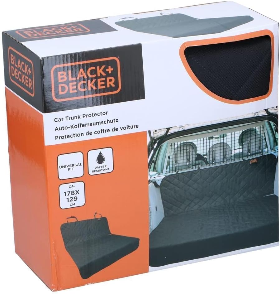 BLACK+DECKER Kofferraumschutzhülle Hund - Universal - rutschfest - wasserabweisend - 178 x 129 cm -