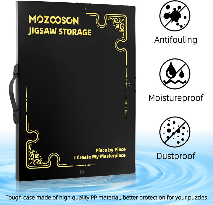 MOZOOSON Puzzle Aufbewahrung, Puzzle Organizer für 1000 Teile Zubehör Tragbar mit 25 Taschen, Grösse