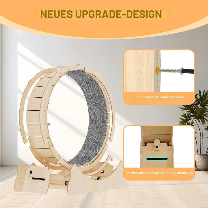 Homegroove XXXL Katzenlaufrad, 59 "/150cm Extra grosse Katze Übungsrad für Maine Coon &amp; grosse Katze