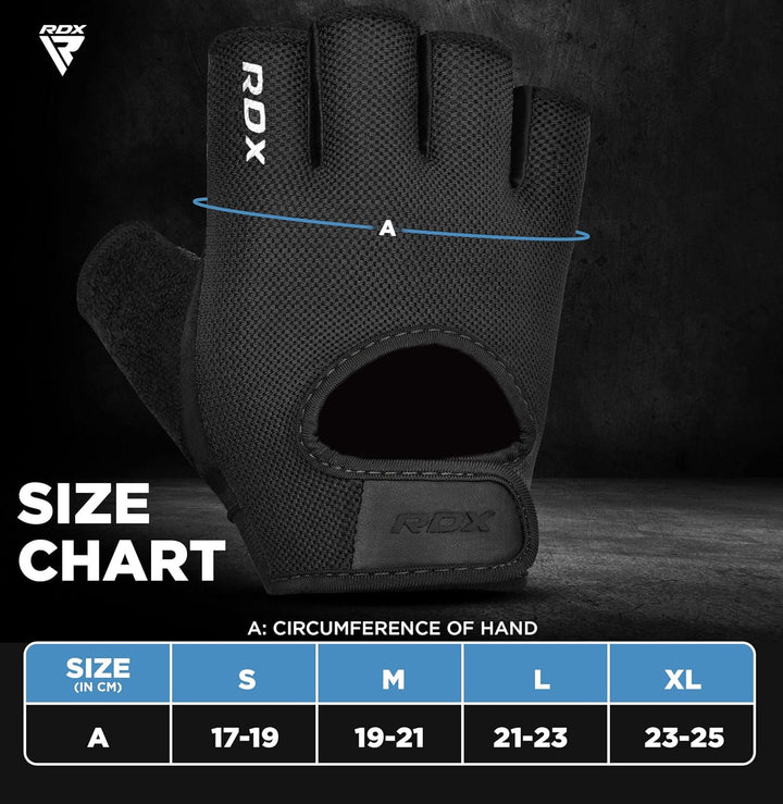 RDX Fitness Handschuhe Herren Damen, Trainingshandschuhe Krafttraining Anti-Rutsch Gewichtheber Hand