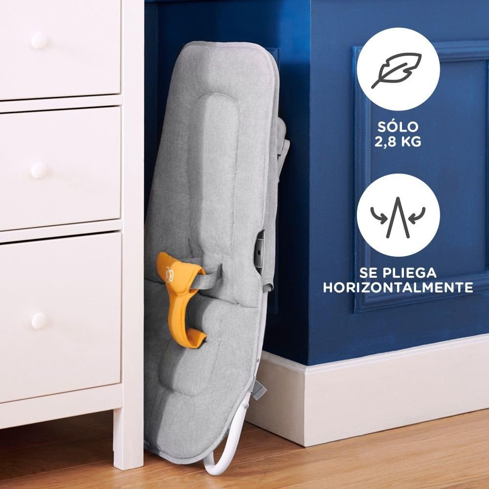 Kinderkraft FELIO2 Babywippe elektrisch ab geburt, Babyschaukel mit Spielbogen baby, 3 Spielzeugen,
