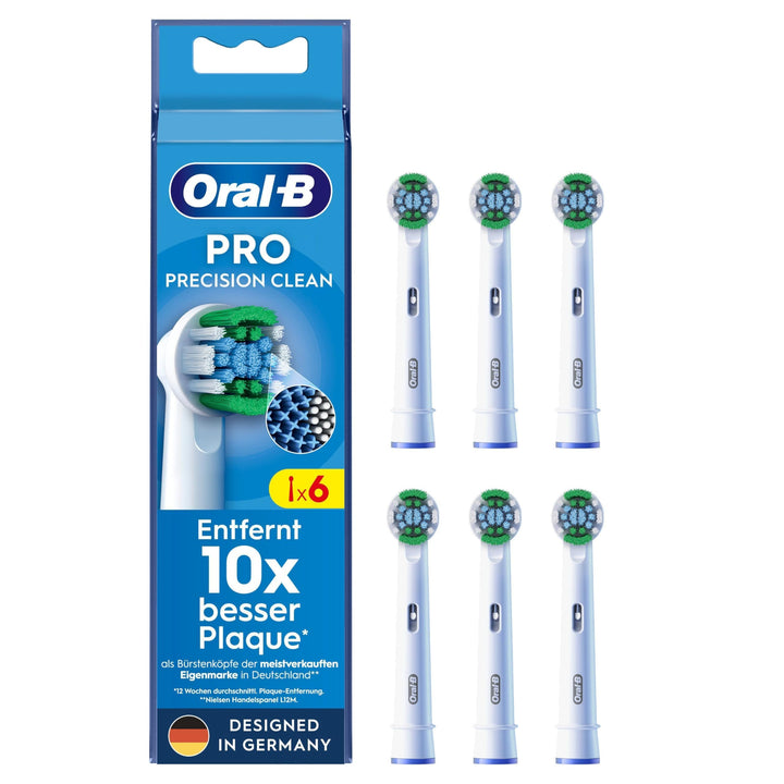 Oral-B Pro Precision Clean Aufsteckbürsten für elektrische Zahnbürste, 6 Stück, Zahnreinigung mit in