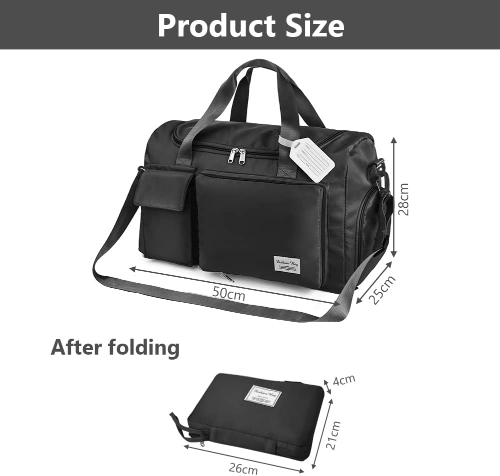 Flintronic 35L Faltbare Reisetasche Gepäcktasche Grosse Weekender Übernachtungstasche Urlaubstasche