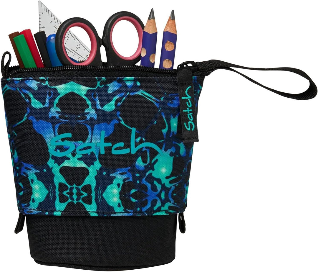 Satch Pencil Slider Federmäppchen Stiftehalter zum Stehen 3 Innenfächer Geheimfach Recycelte Materia