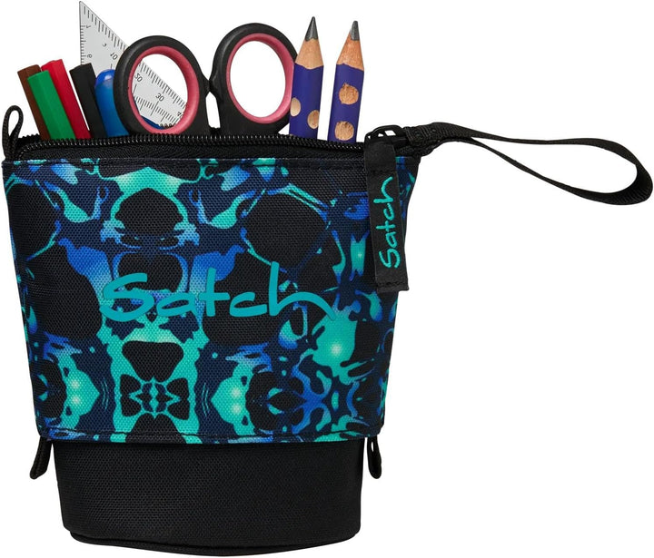 Satch Pencil Slider Federmäppchen Stiftehalter zum Stehen 3 Innenfächer Geheimfach Recycelte Materia