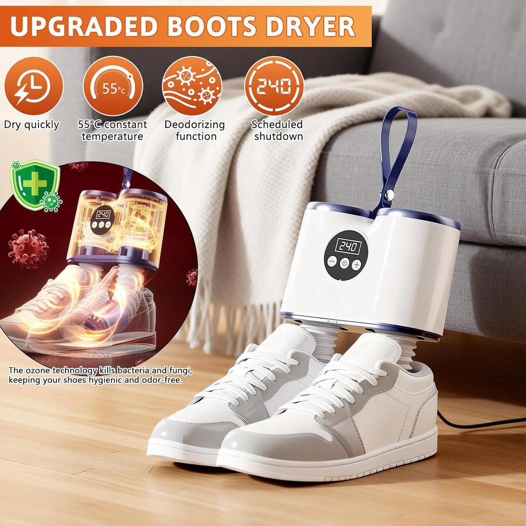 Schuhtrockner elektrisch,schuhheizungs,chuhwärmer mit Stunden Tim und schlauch,Trockner für Schuhe,