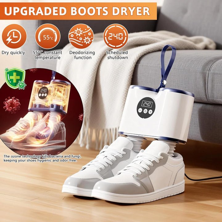 Schuhtrockner elektrisch,schuhheizungs,chuhwärmer mit Stunden Tim und schlauch,Trockner für Schuhe,