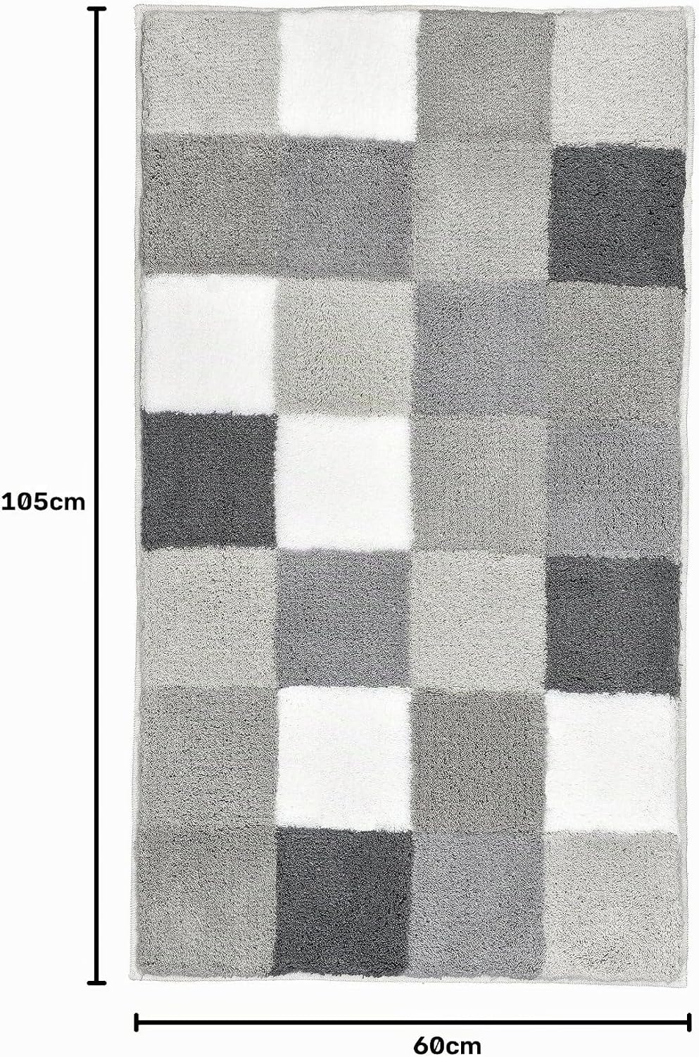 Kleine Wolke Caro Badteppich, Mikrofaser, Flanell, 1 cm cm, 60 x 105 cm Flanell 60 x 105 cm, Flanell