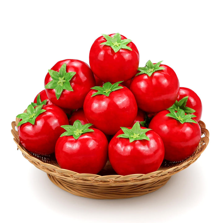 Lorigun 15 Stück Artificail Tomaten, gefälschte Tomaten für die Dekoration künstliches Gemüse Tomate