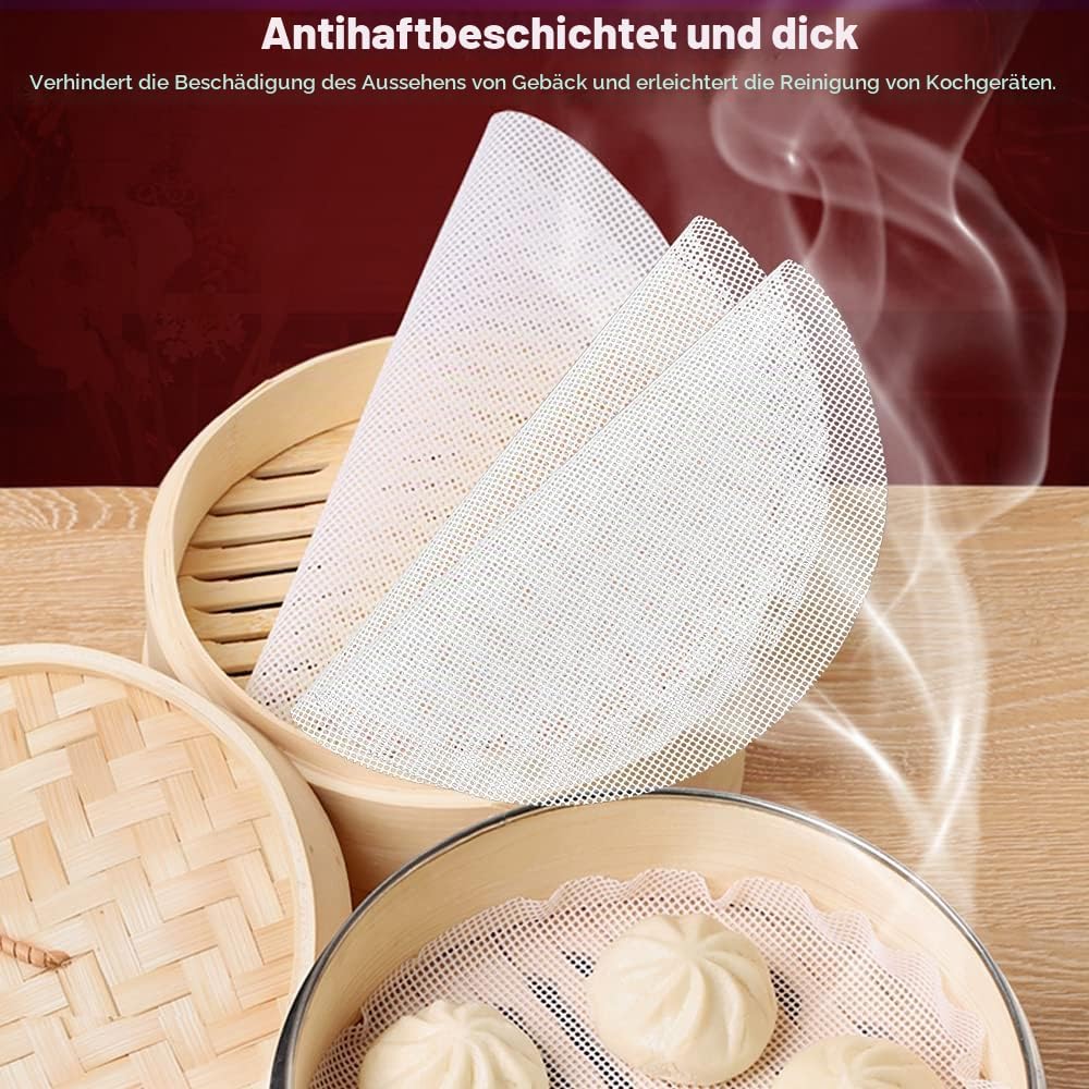 12 Stück Silikon Dämpfer Matte Antihaft Runde Steamer Pad Wiederverwendbare Dumplings Matte Dampfgar