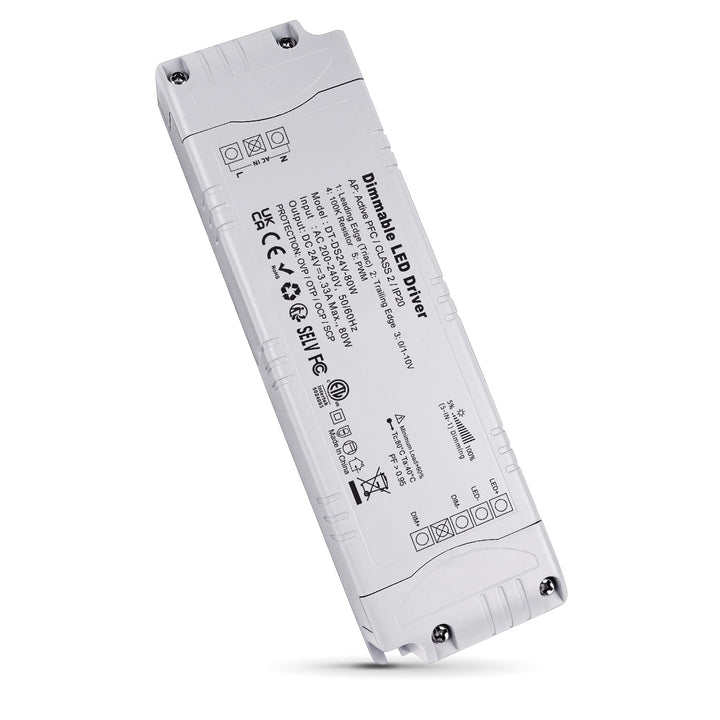 REYLAX LED Trafo 24V Dimmbar, Triac &amp; 0-10V &amp; 1-10V &amp; PWM &amp; 100k Widerstand, Dimmbar LED Netzteil 24
