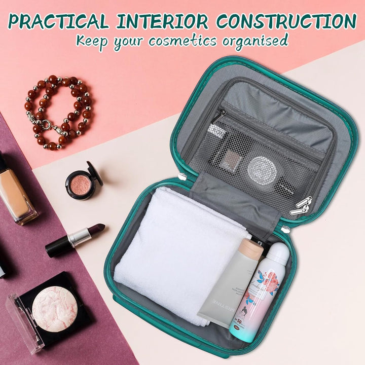 Kono Kosmetikkoffer Schminkkoffer Box Organizer Beauty Case, türkis, 30,5 cm, Kosmetikkoffer Türkis