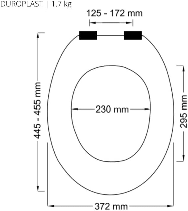 Spirella - NEELA Thermo-WC-Sitz (hart) – Scharniere aus verchromtem ABS, WC-Deckel mit Absenkautomat