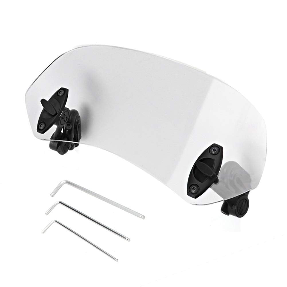 DEWIN Windabweiser Motorrad, Universal Windschutzscheibe Motorrad Windschild Spoiler Universal Motor