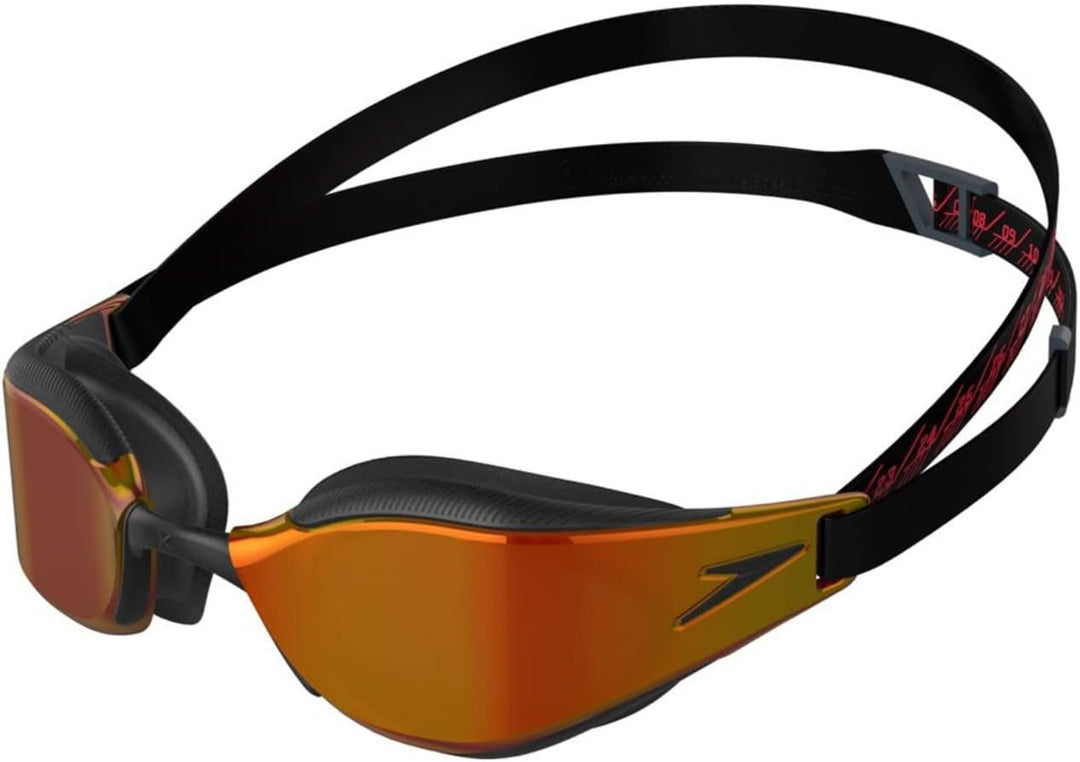 Speedo Unisex Fastskin Hyper Elite Mirror Schwimmbrillen (1er Pack) Einheitsgrösse Schwarz/Oxidgrau/