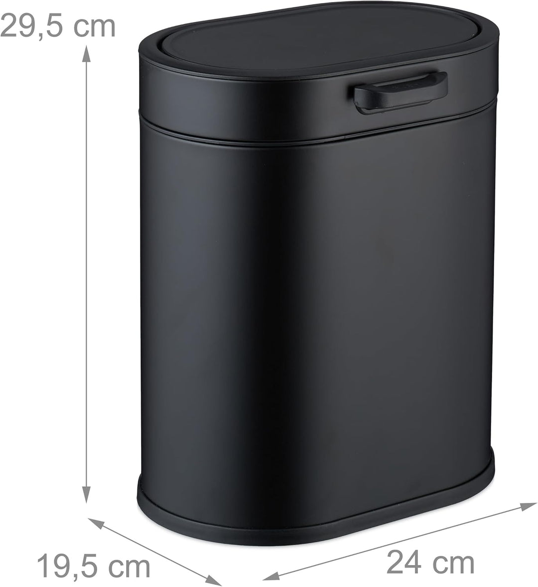 Relaxdays Mülleimer Wandmontage, 5 Liter, Einhängen oder Kleben, Inneneimer, Küchenabfalleimer, Badm