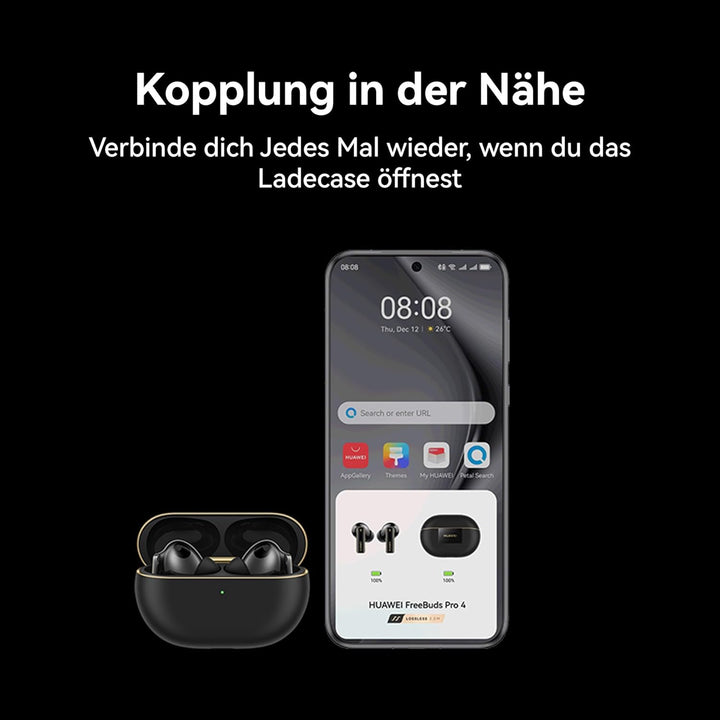 HUAWEI FreeBuds Pro 4 Kabellose Ohrstöpsel, Bluetooth-Kopfhörer mit Verlustfreie Klangqualität，Klare