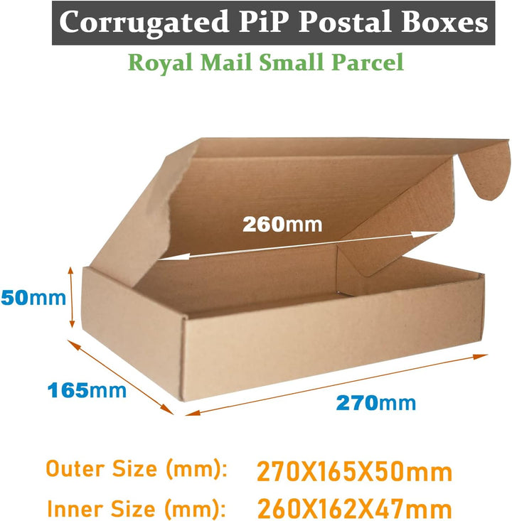 PACK4YA 270×165×50mm Maxibriefkartons kleine Pakete für Versand versandbox Verpackungskartons Versan