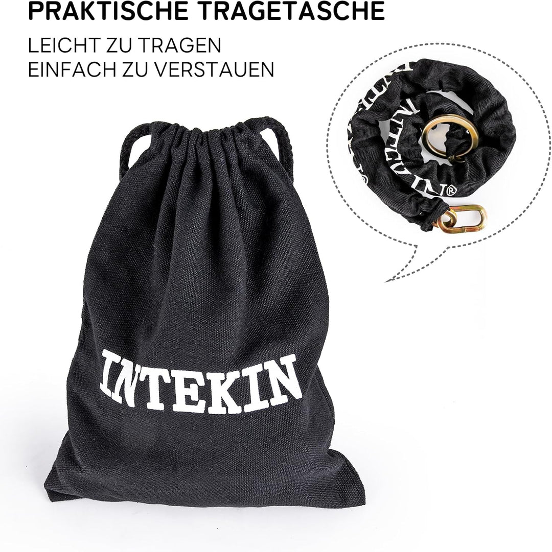 Schloss Kette - 8 mm starke Motorrad-Kette aus gehärtetem Stahl - 96 cm Länge Schwarz 96 cm - 8 mm V