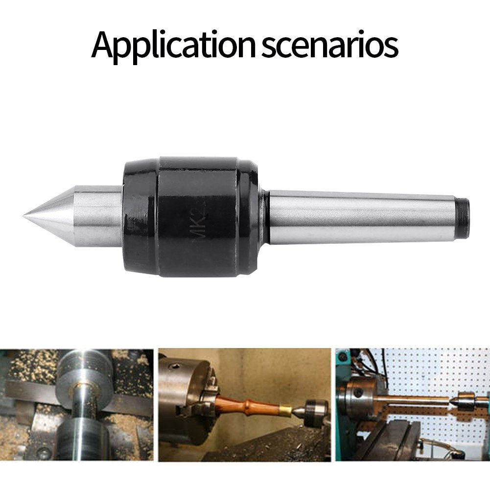 MK2 Live Center, Rotation Center Point, präzise rotierende Stahlspitze, 60 Grad konisches CNC-Drehwe