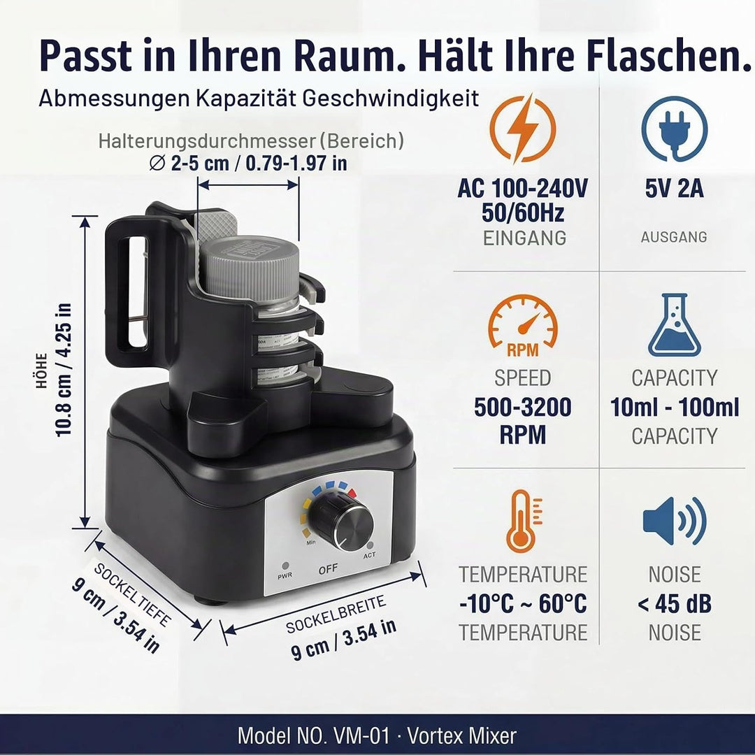 Mini-Wirbelmischer, 500–3200 U/min, einstellbare Geschwindigkeit, Farbmischer, freihändiges Farbmisc