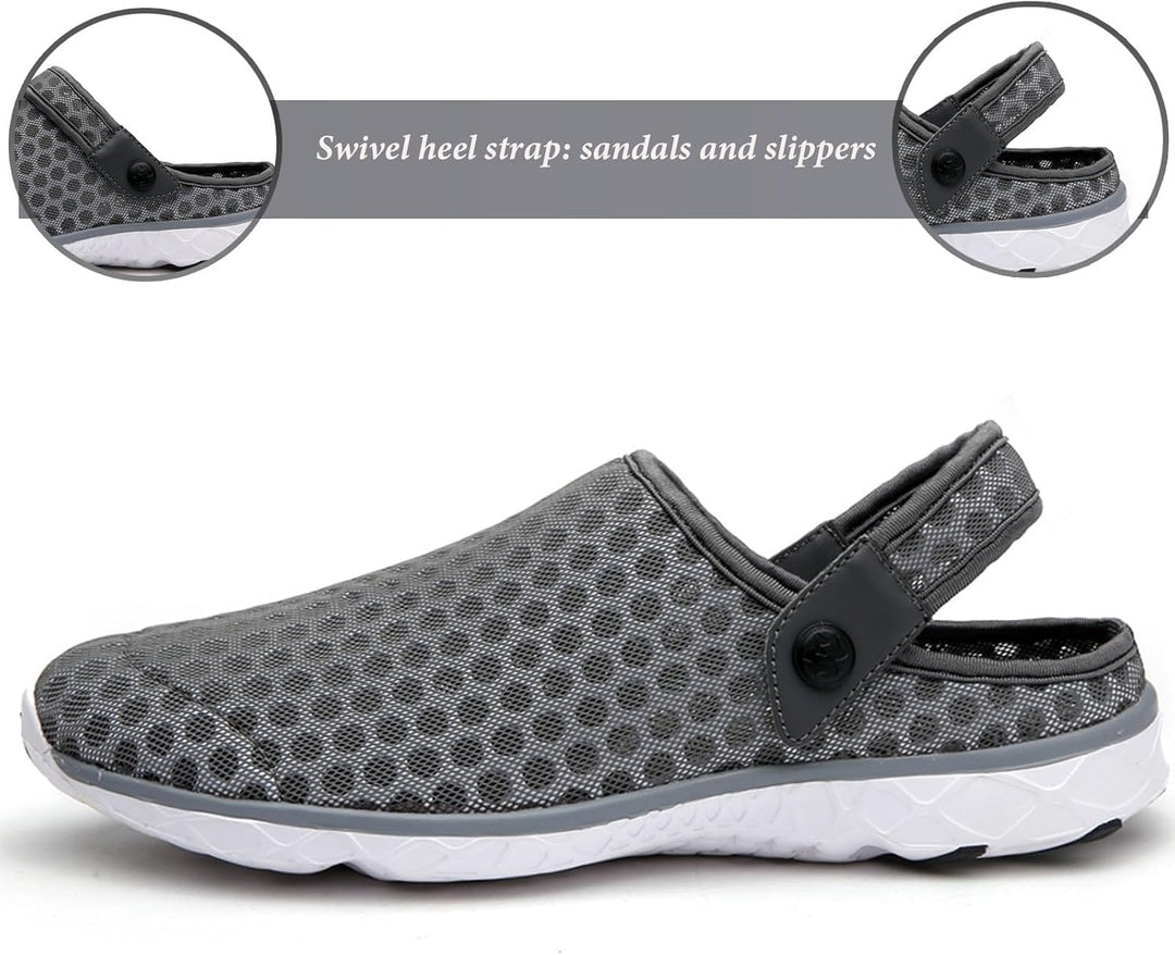 Unisex Clogs Hausschuhe Atmungsaktiv Mesh Pantoletten Sommer Beach Freizeit Schuhe rutschfest Weiche