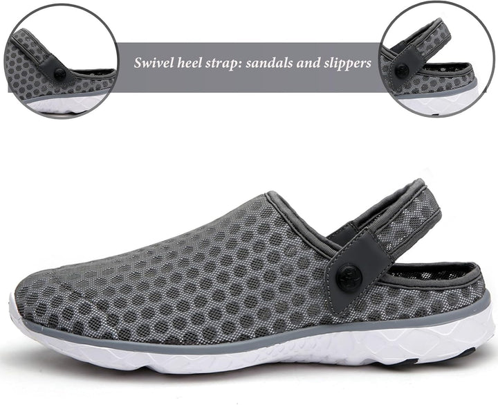 Unisex Clogs Hausschuhe Atmungsaktiv Mesh Pantoletten Sommer Beach Freizeit Schuhe rutschfest Weiche