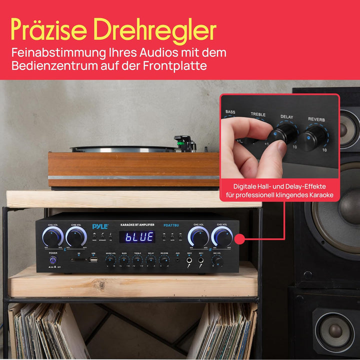 Pyle Bluetooth HiFi Verstärker, Deutsche Version, Deutsche Version