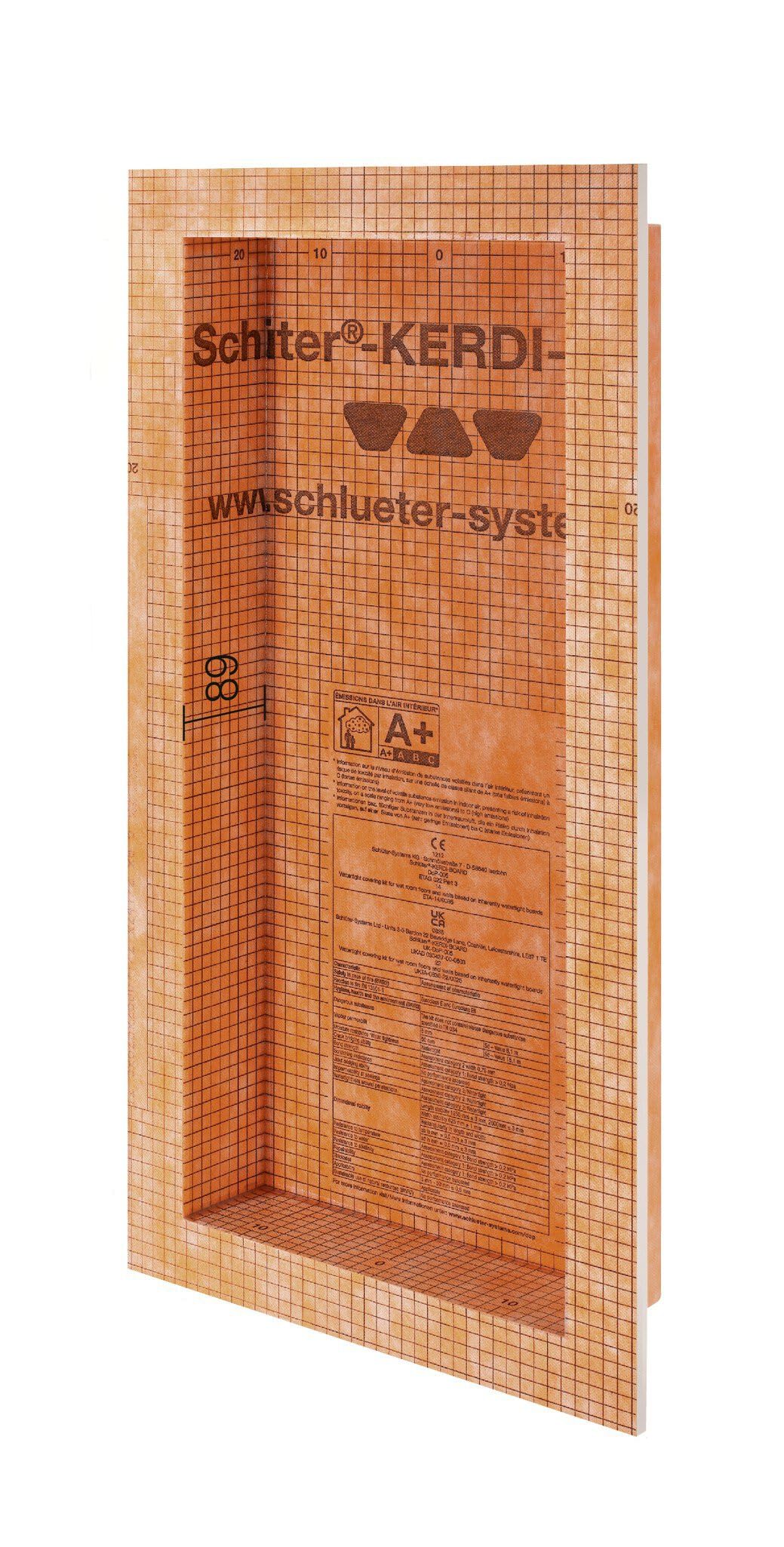 Schluter Duschnische Kerdi - 4 Grössen wählbar 305x711mm Orange