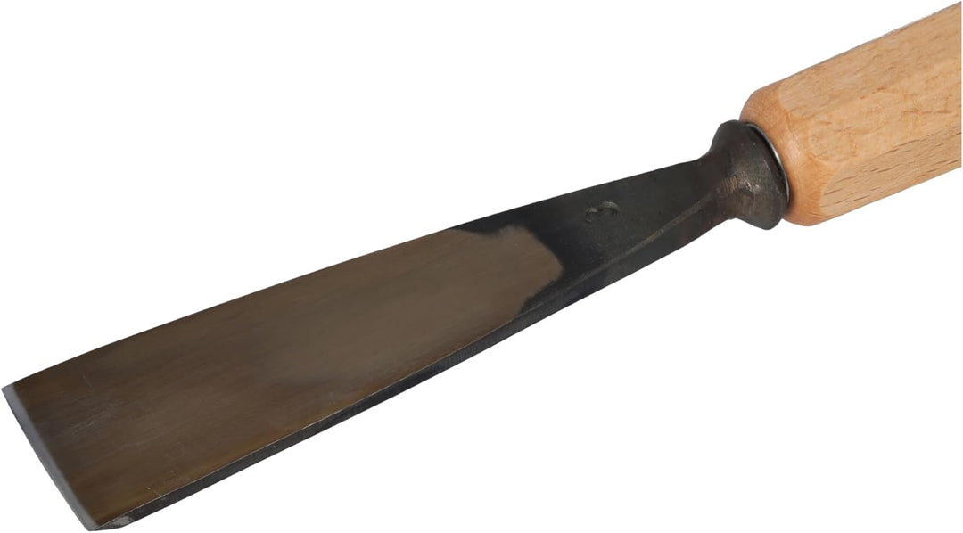 STUBAI Stemmeisen Stechbeitel Serie 52 - Form 3 | Gerades Flacheisen - 30 mm, mit Holzgriff, zum Vor